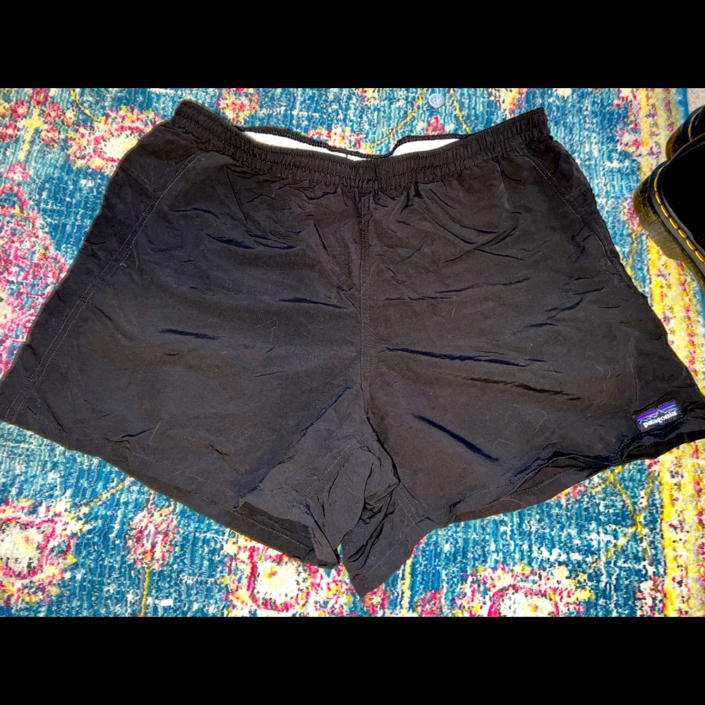 Black long patagonia shorts, size large!